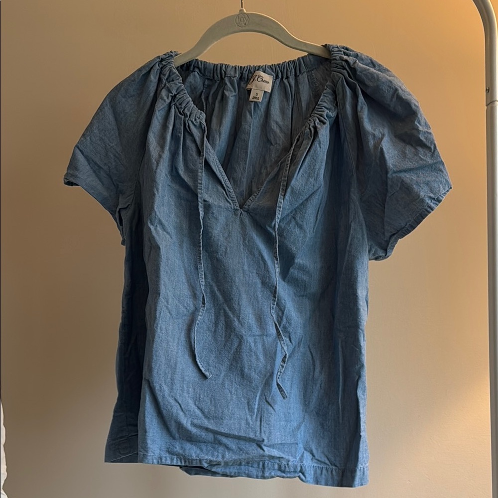 S J.Crew Chambray Blue Women's Blouse